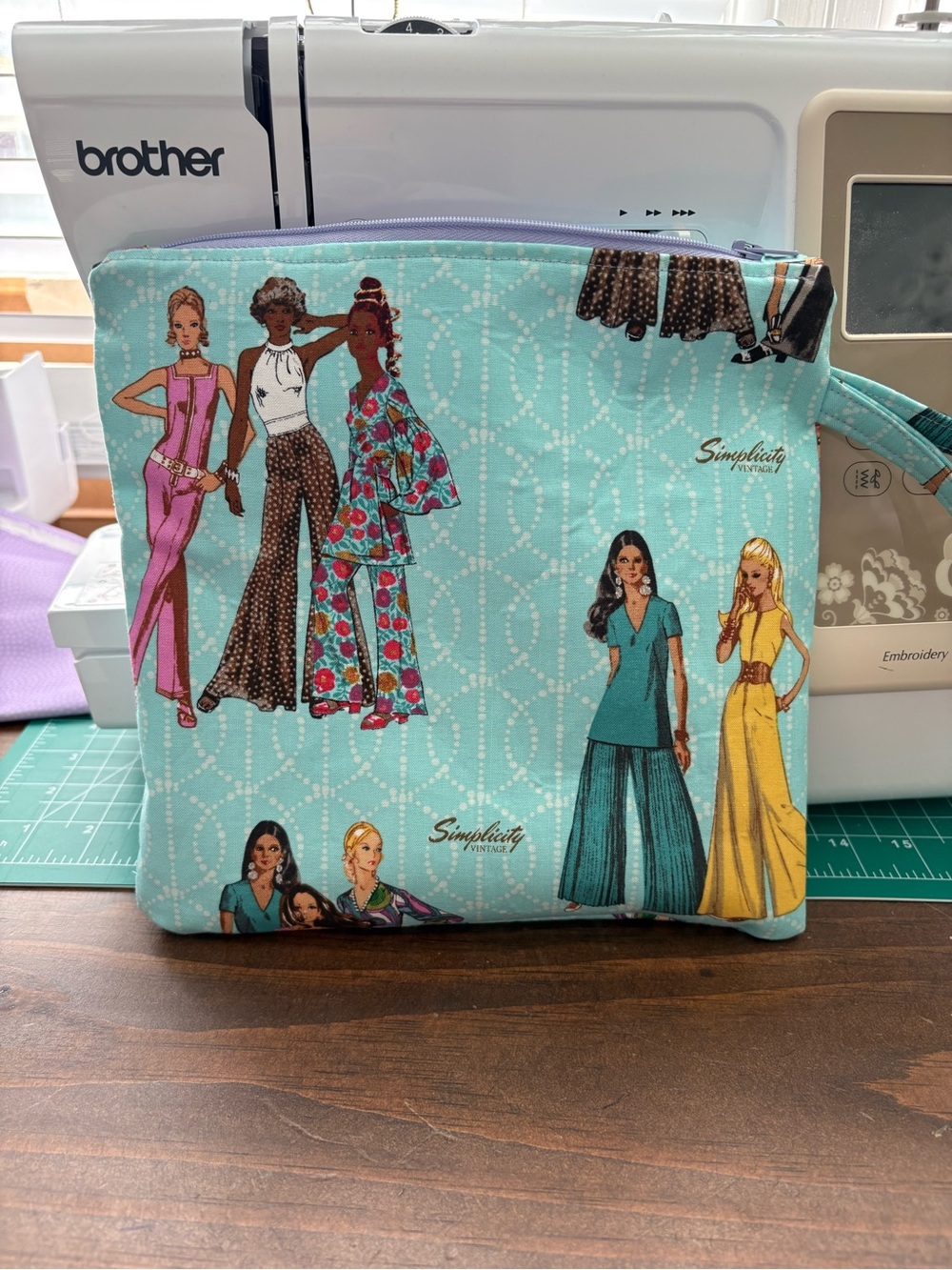 Vintage print , bell bottoms !